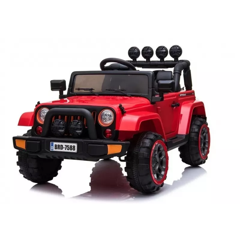 LEAN CARS akumuliatorinis automobilis Jeep BRD-7588 raudonas 4x4 7408