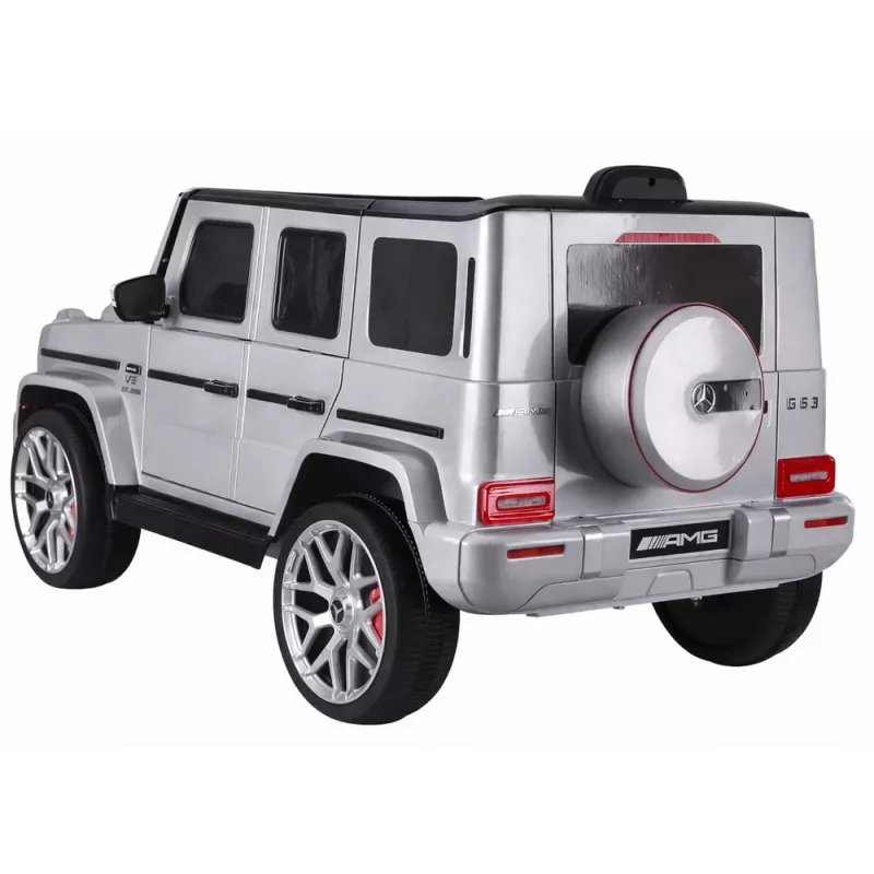LEAN CARS baterijomis varomas automobilis Mercedes G63 S306-1 sidabrinis