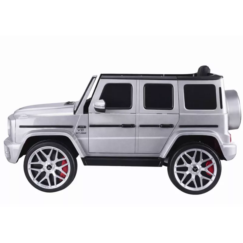 LEAN CARS baterijomis varomas automobilis Mercedes G63 S306-1 sidabrinis
