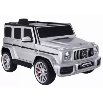 LEAN CARS baterijomis varomas automobilis Mercedes G63 S306-1 sidabrinis