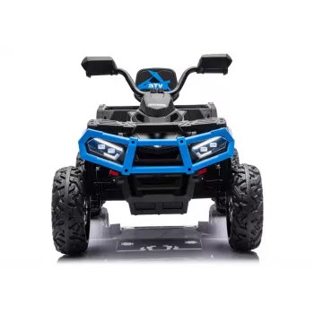 LEAN CARS Baterijomis varomas keturratis ATV su 6 ratais ir priekaba JC606 24V 4x4 mėlynas