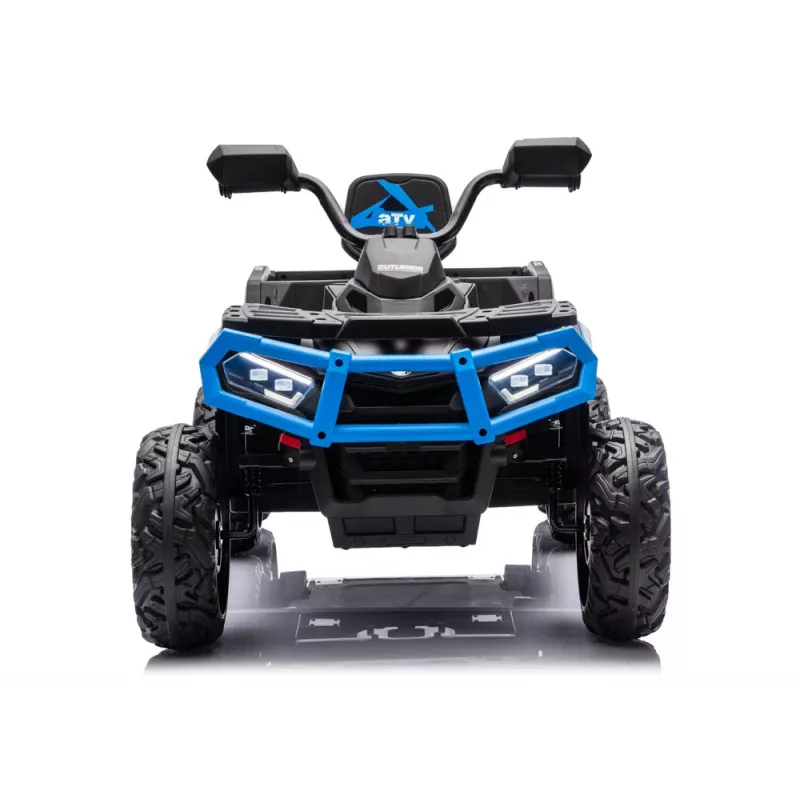 LEAN CARS Baterijomis varomas keturratis ATV su 6 ratais ir priekaba JC606 24V 4x4 mėlynas