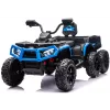 LEAN CARS Baterijomis varomas keturratis ATV su 6 ratais ir priekaba JC606 24V 4x4 mėlynas