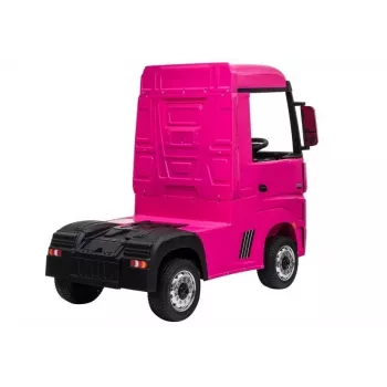 LEAN CARS baterijomis varomas automobilis Mercedes Actros Truck Pink 4x4 su MP3 LED Pilot