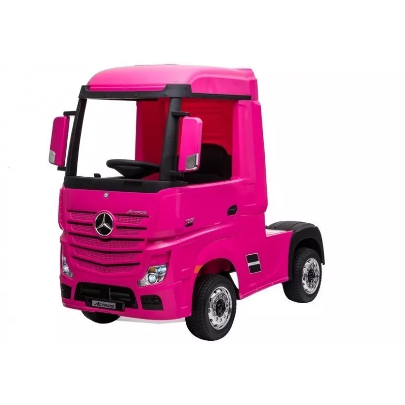 LEAN CARS baterijomis varomas automobilis Mercedes Actros Truck Pink 4x4 su MP3 LED Pilot