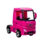 LEAN CARS baterijomis varomas automobilis Mercedes Actros Truck Pink 4x4 su MP3 LED Pilot
