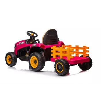 LEAN CARS baterijomis varomas traktorius BBH-030 rožinė