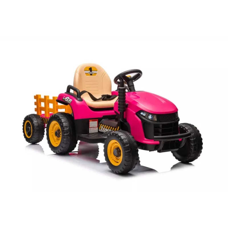 LEAN CARS baterijomis varomas traktorius BBH-030 rožinė