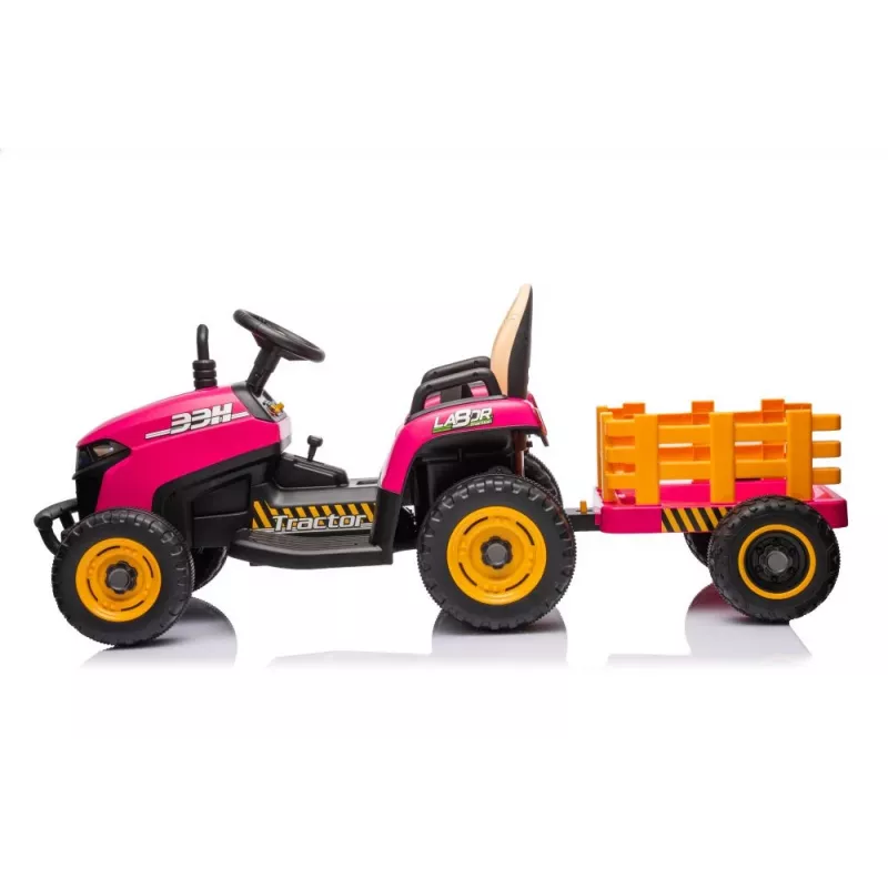 LEAN CARS baterijomis varomas traktorius BBH-030 rožinė