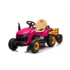 LEAN CARS baterijomis varomas traktorius BBH-030 rožinė