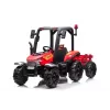 LEAN CARS Battery Tractor BLT-206 raudonas, 12V 7Ah, 2x35W, vaikiškas traktorius su nuotolinio valdymo pulteliu ir priekaba