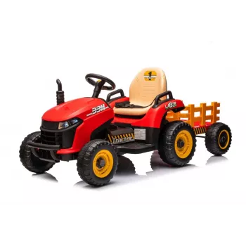 LEAN CARS BBH-030 Raudonas akumuliatorinis traktorius