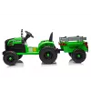 LEAN CARS CH9959B baterijomis varomas traktorius su priekaba, šviesiai žalias, 24V