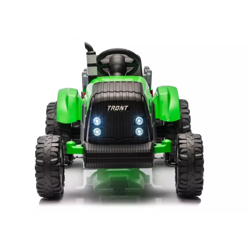 LEAN CARS CH9959B baterijomis varomas traktorius su priekaba, šviesiai žalias, 24V