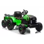 LEAN CARS CH9959B baterijomis varomas traktorius su priekaba, šviesiai žalias, 24V
