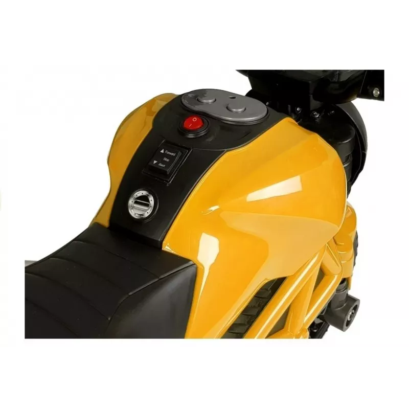 LEAN CARS Electric Ride On Motorbike GTM1188 Yellow LED Light