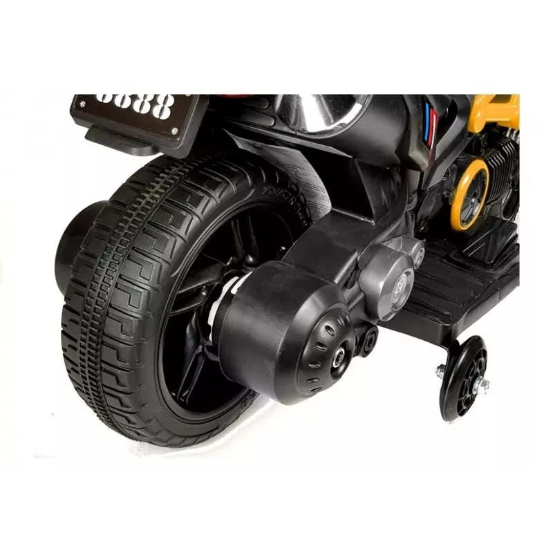 LEAN CARS Electric Ride On Motorbike GTM1188 Yellow LED Light