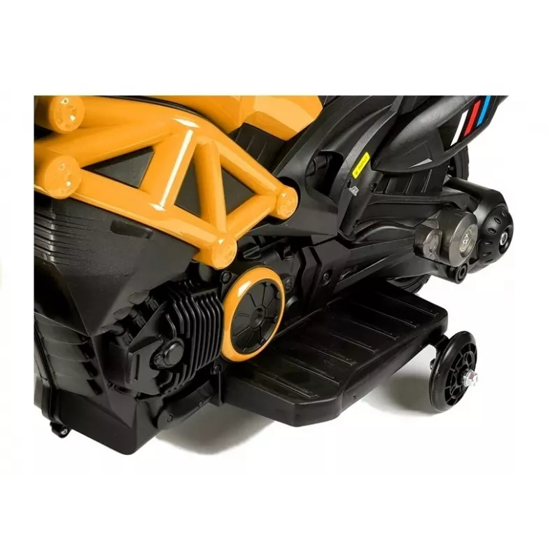LEAN CARS Electric Ride On Motorbike GTM1188 Yellow LED Light