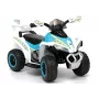 LEAN CARS Electric Ride-On Police Quad GTS1188-A White LED Lights Music Storage