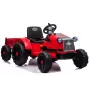 LEAN CARS Electric Ride-On Tractor CH9959 Red su priekaba, LED lemputėmis, nuotolinio valdymo pultu ir radiju
