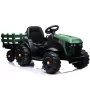 LEAN CARS Electric Ride On Tractor with Trailer BDM0925 Military Green