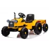 LEAN CARS elektrinis traktorius su priekaba CH9959 LED žibintai radijas geltonas
