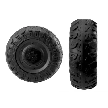 LEAN CARS EVA Wheel A032 – 10 colių vientisas putplasčio ratas vežimėliui, 45 mm plotis, juodas