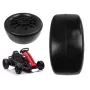 LEAN CARS priekinis ratas Gokart SX1968 – 220 mm EVA putplasčio padanga, ABS ratlankis, juodas