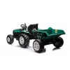 LEAN CARS HC-306 baterijomis varomas traktorius su priekaba, tamsiai žalia, 24V
