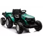 LEAN CARS HC-306 baterijomis varomas traktorius su priekaba, tamsiai žalia, 24V