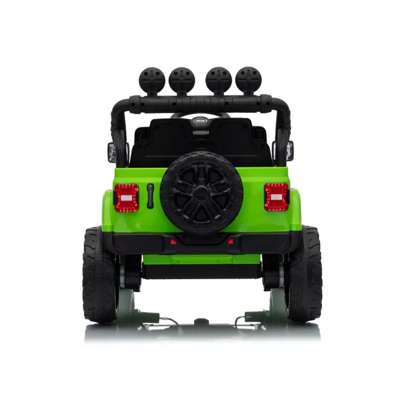 LEAN CARS Jeep Rubicon DK-JWR558 24V Green vaikiškas automobilis su akumuliatoriumi