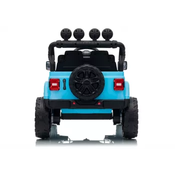 LEAN CARS Jeep Rubicon DK-JWR558 24V šviesiai mėlynas elektrinis automobilis su tėvų nuotolinio valdymo pultu