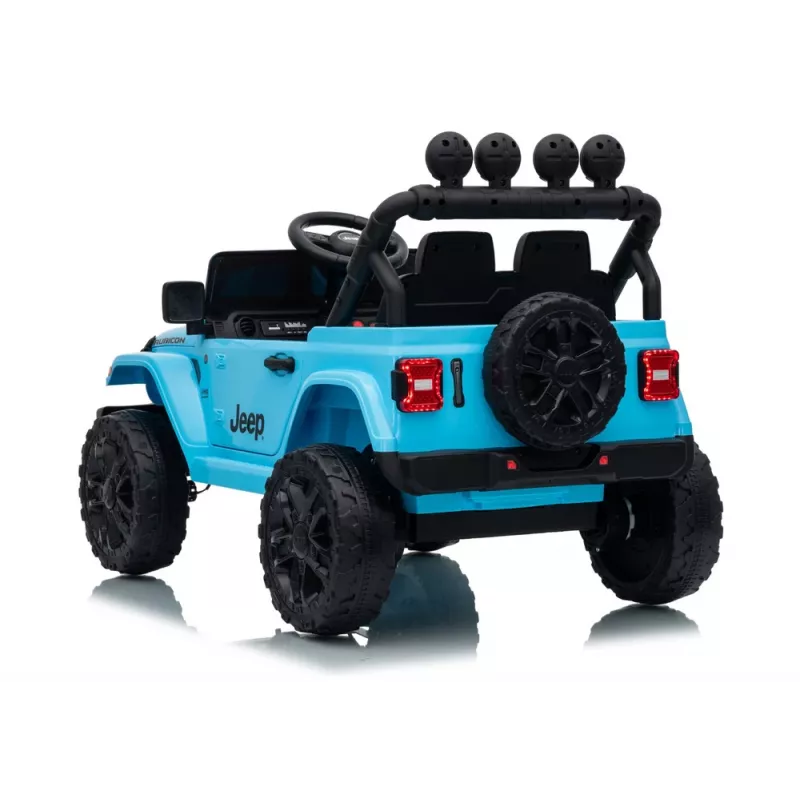 LEAN CARS Jeep Rubicon DK-JWR558 24V šviesiai mėlynas elektrinis automobilis su tėvų nuotolinio valdymo pultu