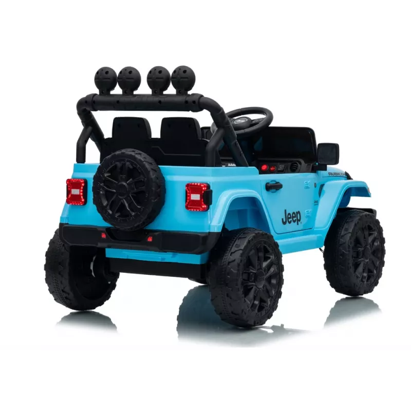 LEAN CARS Jeep Rubicon DK-JWR558 24V šviesiai mėlynas elektrinis automobilis su tėvų nuotolinio valdymo pultu