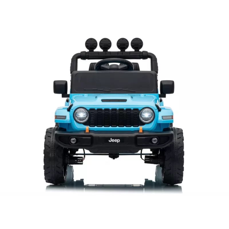 LEAN CARS Jeep Rubicon DK-JWR558 24V šviesiai mėlynas elektrinis automobilis su tėvų nuotolinio valdymo pultu