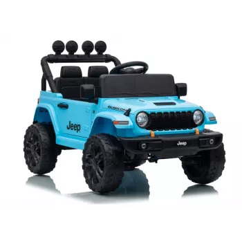 LEAN CARS Jeep Rubicon DK-JWR558 24V šviesiai mėlynas elektrinis automobilis su tėvų nuotolinio valdymo pultu