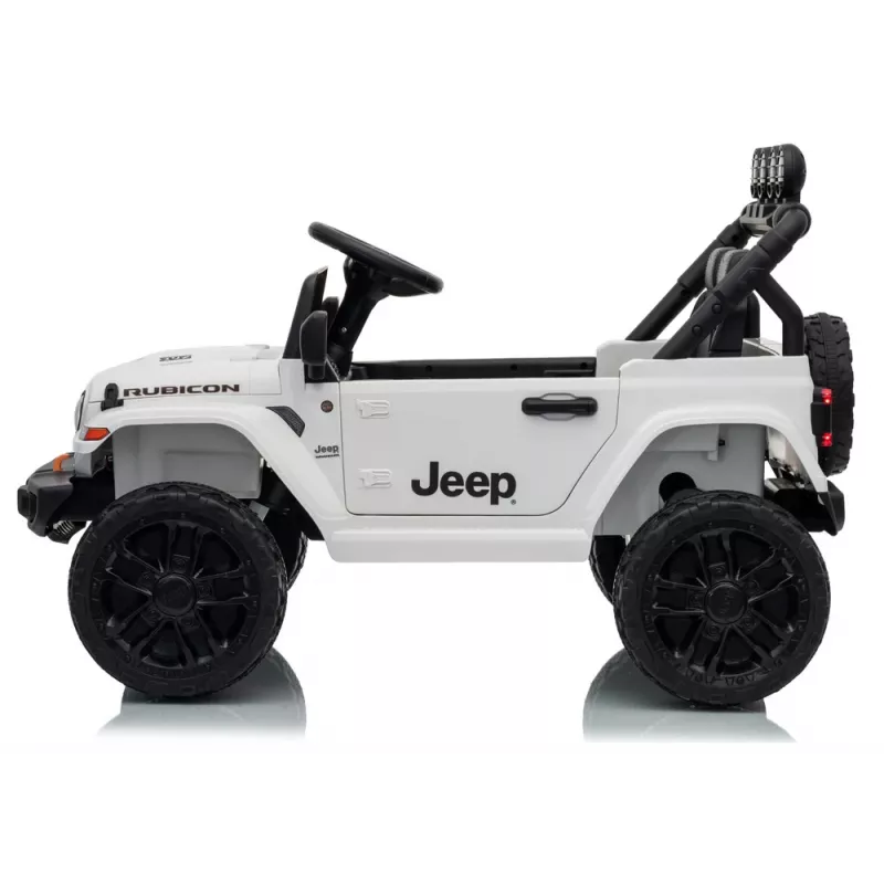 LEAN CARS Jeep Rubicon DK-JWR558 24V Baltas elektrinis automobilis vaikams