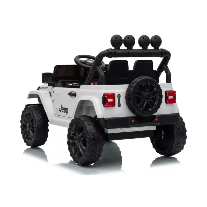 LEAN CARS Jeep Rubicon DK-JWR558 24V Baltas elektrinis automobilis vaikams