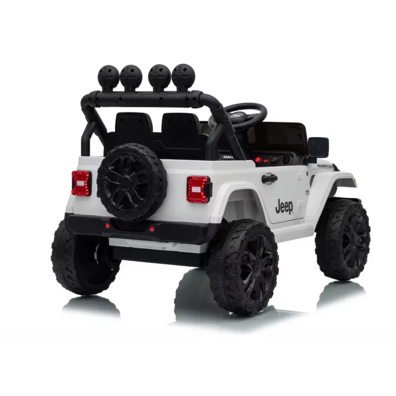 LEAN CARS Jeep Rubicon DK-JWR558 24V Baltas elektrinis automobilis vaikams