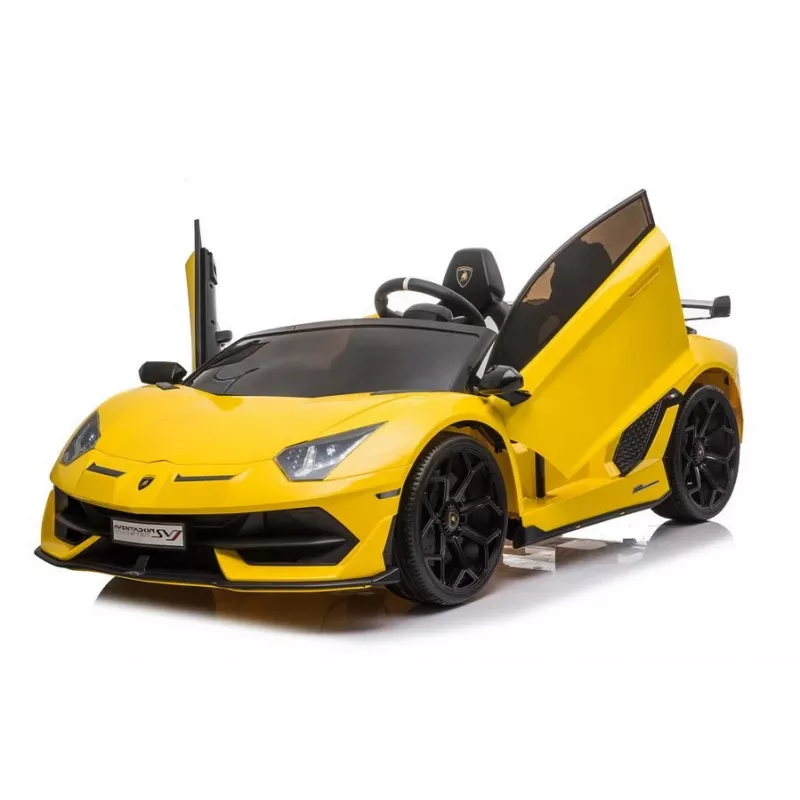 LEAN CARS Lamborghini Aventador SX2028 elektrinis vaikiškas automobilis, geltonas