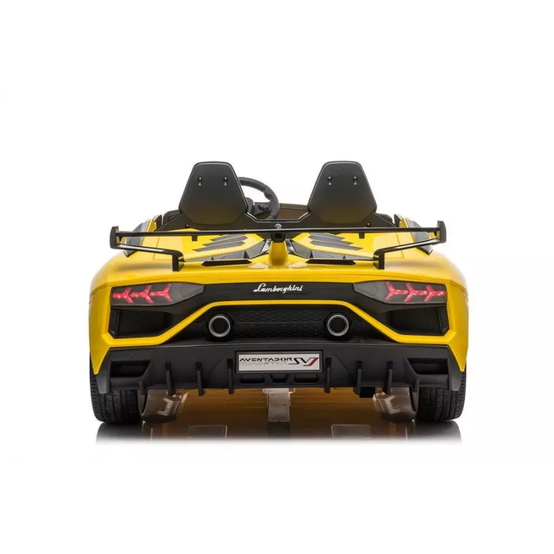 LEAN CARS Lamborghini Aventador SX2028 elektrinis vaikiškas automobilis, geltonas