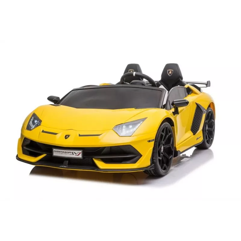 LEAN CARS Lamborghini Aventador SX2028 elektrinis vaikiškas automobilis, geltonas