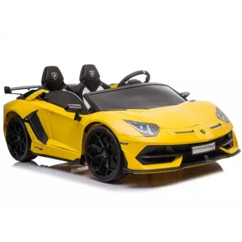 LEAN CARS Lamborghini Aventador SX2028 elektrinis vaikiškas automobilis, geltonas