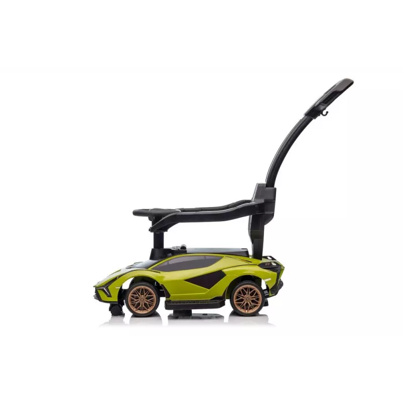 LEAN CARS Lamborghini QLS-996T Ride-On su stūmimo rankena, žalia