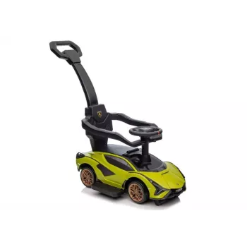 LEAN CARS Lamborghini QLS-996T Ride-On su stūmimo rankena, žalia