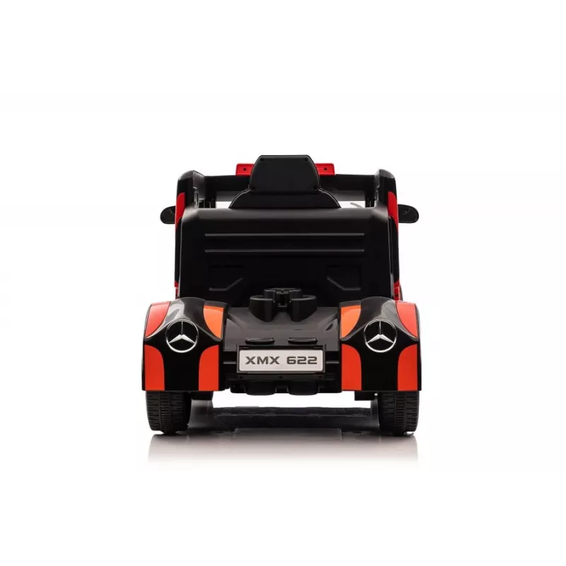 LEAN CARS Mercedes XMX622 Red Ride-On Truck su LED lemputėmis