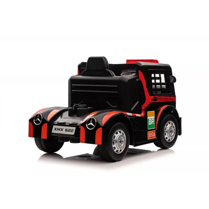 LEAN CARS Mercedes XMX622 Red Ride-On Truck su LED lemputėmis