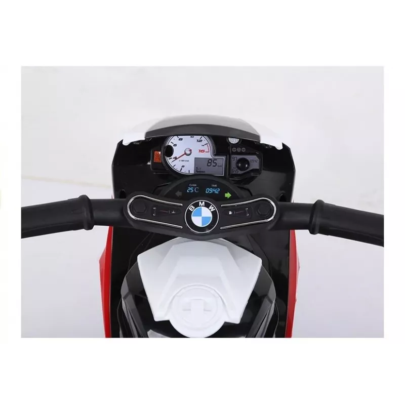 Akumuliatorinis motociklas vaikui Lean Toys BMW S1000RR, raudonas, trijų ratų