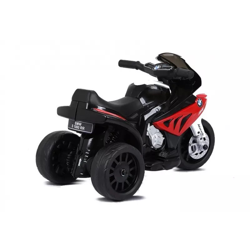 Akumuliatorinis motociklas vaikui Lean Toys BMW S1000RR, raudonas, trijų ratų
