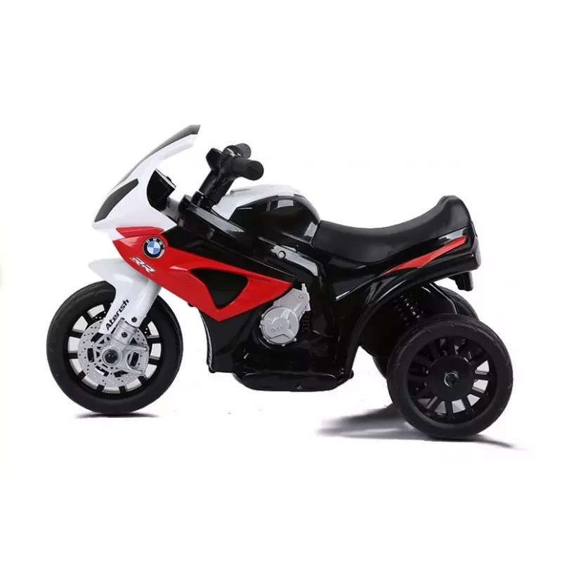 Akumuliatorinis motociklas vaikui Lean Toys BMW S1000RR, raudonas, trijų ratų